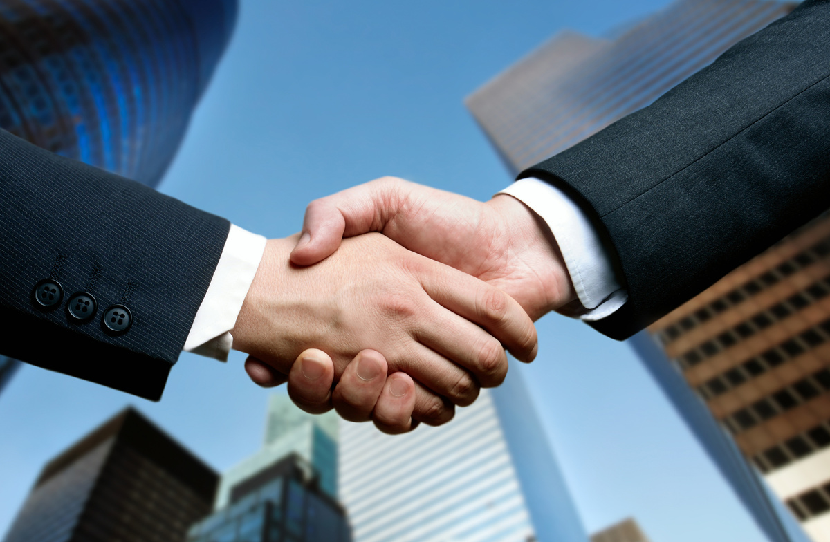 business hand shake